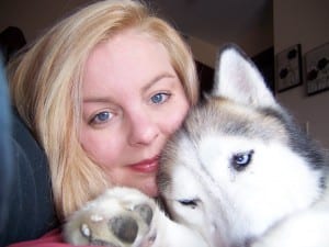 Woman with Siberian Husky - Positive Reinforcement Dog Trainer